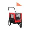 1899OK® Luxueux Remorque De Vélo Pour Chiens Et P Remorque De Vélo Pour Chiens Et Poussette 2-en-1 Rouge Et Noir - Avis / Test
