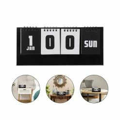 2 Pièces De Bureau Calendrier Fine GOO Durable Papier Simple Décor Table Montre Outdoor - Montre Marine Instrument De Mesure - Avis / Test