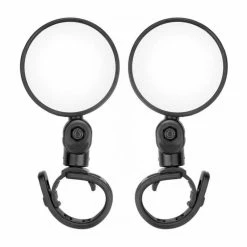 2PCS Rétroviseur De Vélo Grand Angle Convexe Miroir 360 Degrés Rotation Silicone Poignée Miroir - Avis / Test