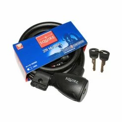 ANTIVOL VELO SPIRAL A CLE SQUIRE ZR DIAM 14mm L 1,80M NOIR (AVEC SUPPORT) (GARANTIE 10 ANS) - Avis / Test