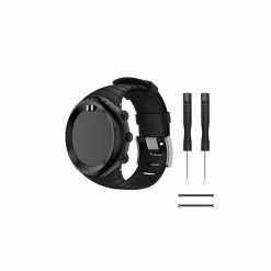 Bracelet Suunto Core, TOPsic Silicone Bracelet De Remplacement Classique Avec Fermoir Métal Et Boucle Noir Pour Suunto Core - Avis / Test