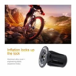 DUOKON 2pcs Coloré En Aluminium Vélo Guidon De Vélo Poignées De Barre Bouchons D'extrémité (noir) - Avis / Test