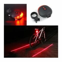 EBUY® Lumière De Vélos Avertissement Tail Feux (2 Laser + 5 LED) - Avis / Test
