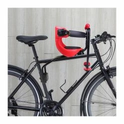 Enfant Siège à Vélo Avant, Sécurité Montagne Bike Enfants Bébé Assis Siège, Rouge+Noir - âgés De 8 Mois à 5 Ans - Avis / Test