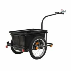 Joli & Mode 1995 - Remorque Vélo Design Moderne - Remorque De Bicyclette Remorque De Transport 50 L Noir - Avis / Test