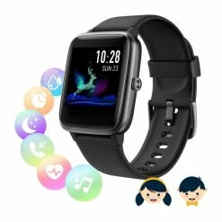 Montre Connectée Femmes Homme, Montre Connectée Enfant,Smartwatch Tactile Bracelet Connecté Etanche Sport Podometre Cardio M - Avis / Test