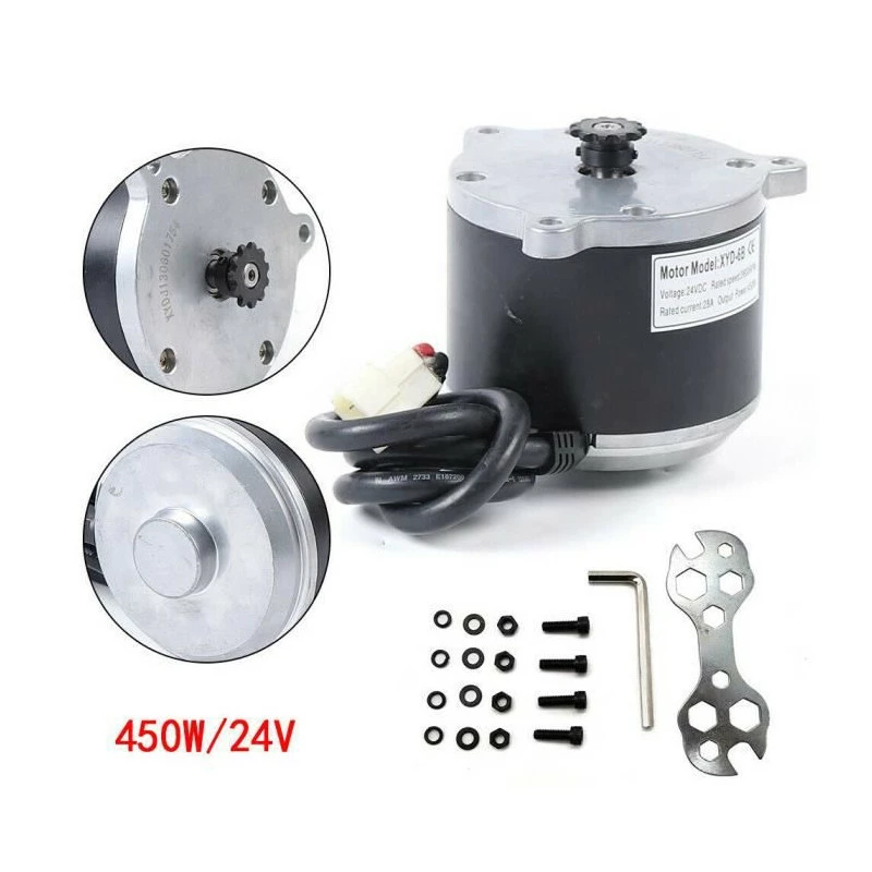 Moteur à Engrenages De Moteur De Brosse De Pignon De Moteur électrique 24V 450W 2600 Tr/min Pour E-bike - Avis / Test 1 Moteur à Engrenages De Moteur De Brosse De Pignon De Moteur électrique 24V 450W 2600 Tr/min Pour E-bike - Avis / Test