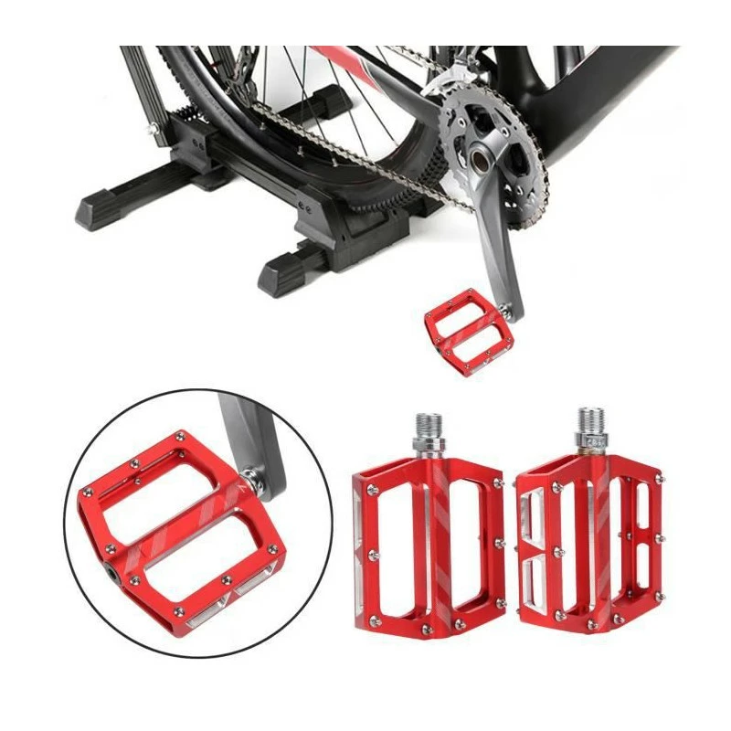 Pédales De Vélo De Montagne En Alliage D'aluminium Roulementsde Route Pédale Plate Adaptateur Pièces (rouge)-TIP - Avis / Test 1 Pédales De Vélo De Montagne En Alliage D'aluminium Roulementsde Route Pédale Plate Adaptateur Pièces (rouge)-TIP - Avis / Test