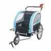 Remorque Vélo Jogger 2 En 1 360° Rotatif Pour 2 Enfants Amortisseur Transport Poussette En Bleu 133 X 108 X 88cm - Avis / Test