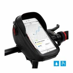 Sacoche De Cadre Vélo, Sacoche Vélo Téléphone Etanche Top Tube Sac De Vélo Cadre VTT Pour Smartphone Sous 6,5 Pouces (Noir - Avis / Test