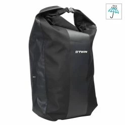 SACOCHE VELO 500 SUR PORTE BAGAGES 500 20L IMPERMEABLE NOIR - Avis / Test