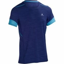 T-shirt Fitness Cardio Homme Bleu Foncé Chiné ENERGY + - Avis / Test