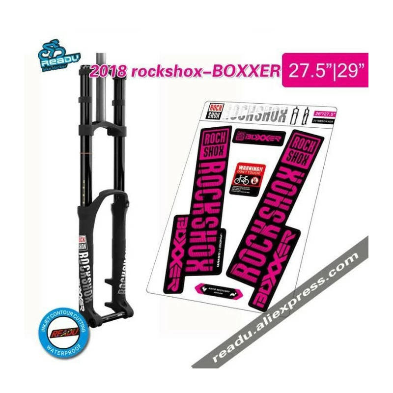Turquoise -2018 Rockshox BOXXER VTT Fourche Avant Stickers Vélo Avant Rockshox Fourchette Autocollants - Avis / Test 1 Turquoise -2018 Rockshox BOXXER VTT Fourche Avant Stickers Vélo Avant Rockshox Fourchette Autocollants - Avis / Test
